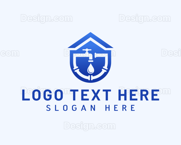 Drainage Faucet Plumbing Logo