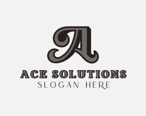 Upscale Elegant Boutique Letter A logo design