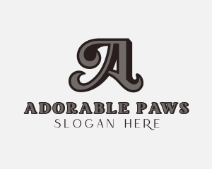 Upscale Elegant Boutique Letter A logo design