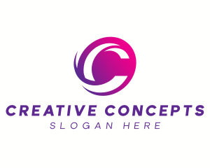 Creative Media Company Letter C logo design