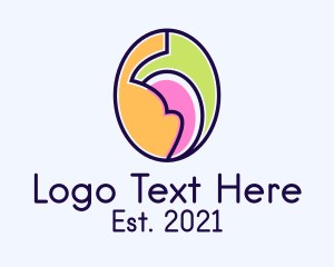 Oval - Colorful Abstract Egg logo design