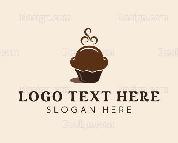 Chocolate Cupcake Pastry Logo