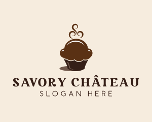 Chocolate Cupcake Pastry logo design