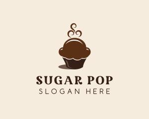 Chocolate Cupcake Pastry logo design