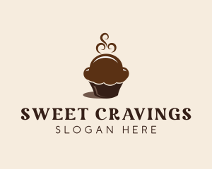 Chocolate Cupcake Pastry logo design