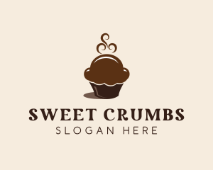 Chocolate Cupcake Pastry logo design