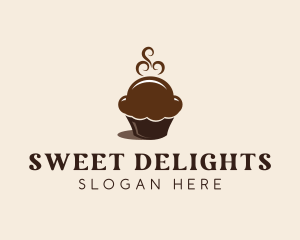 Chocolate Cupcake Pastry logo design