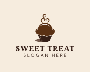 Chocolate Cupcake Pastry logo design