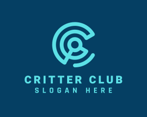 Digital Radar Letter C logo design