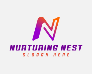 Digital  App Letter N logo design