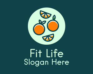 Fresh Orange Fruit Logo