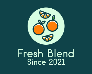 Fresh Orange Fruit logo design