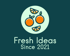 Fresh Orange Fruit logo design