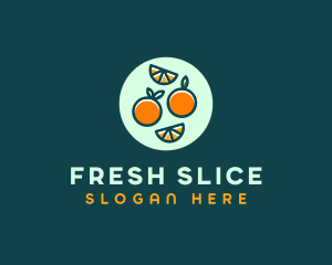 Orange Slice Fruit logo design