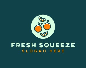 Orange Slice Fruit logo design