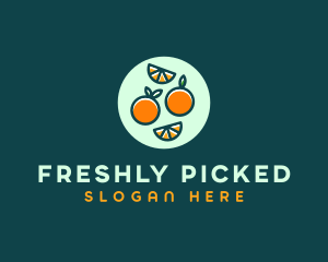 Orange Slice Fruit logo design