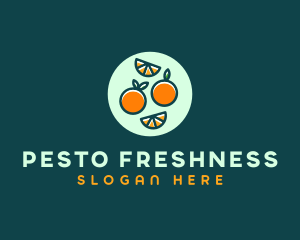 Orange Slice Fruit logo design