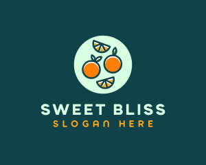 Orange Slice Fruit logo design