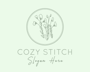 Natural Plant Embroidery logo design