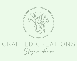 Natural Plant Embroidery logo design