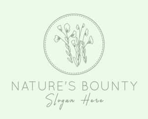 Natural Plant Embroidery logo design