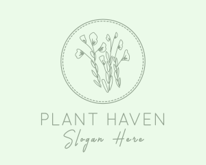 Natural Plant Embroidery logo design