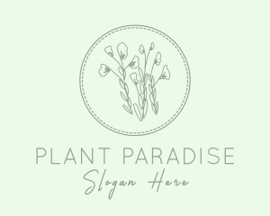 Natural Plant Embroidery logo design