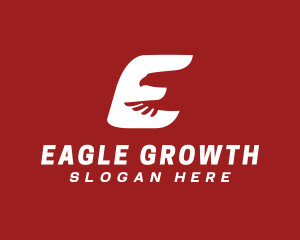 Flying Eagle Letter E logo design