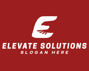 Flying Eagle Letter E logo design