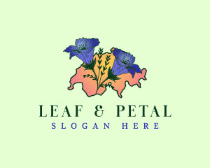 Switzerland Botanical Flower logo
