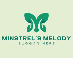 Leaf Wings Letter M logo design