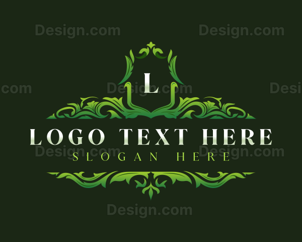 Shield Leaf Luxury Logo