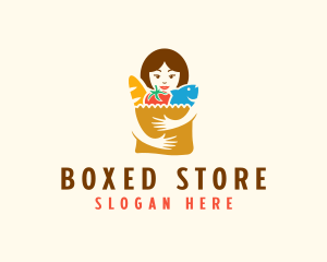 Supermarket Grocery Shopper logo design