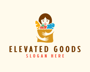 Supermarket Grocery Shopper logo design