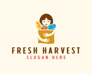 Supermarket Grocery Shopper logo design