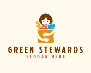 Supermarket Grocery Shopper logo design