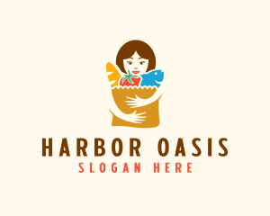 Supermarket Grocery Shopper logo design