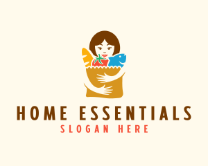 Supermarket Grocery Shopper logo design