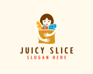 Supermarket Grocery Shopper logo design