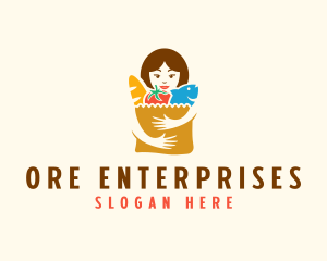 Supermarket Grocery Shopper logo design