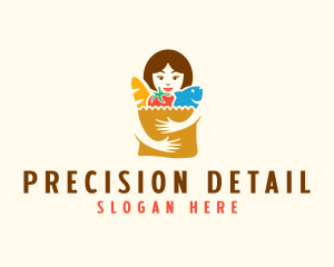 Supermarket Grocery Shopper logo design