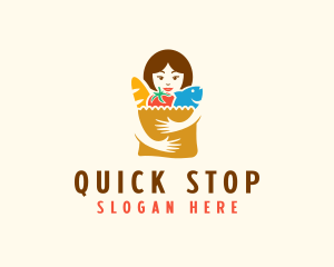 Supermarket Grocery Shopper logo design