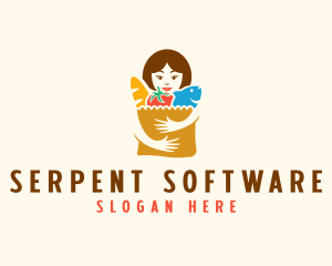 Supermarket Grocery Shopper logo design