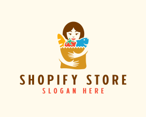 Supermarket Grocery Shopper logo design