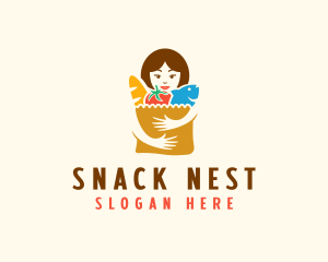 Supermarket Grocery Shopper logo design