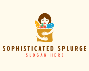 Supermarket Grocery Shopper logo design