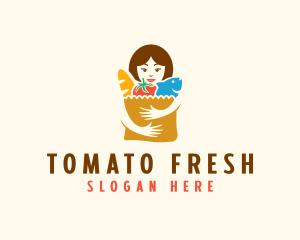 Supermarket Grocery Shopper logo design