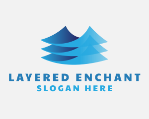 3D Paper Layer Business logo design