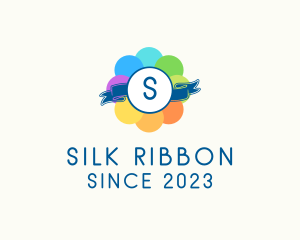 Multicolor Flower Ribbon Daycare  logo design