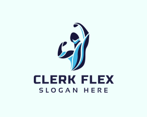 Body Builder Flex logo design